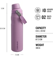 Stanley Aerolight Iceflow Fast Flow İçecek Şişesi, Lila, 0.60 Litre (Çok Renkli)