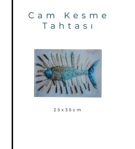 Cam Kesme Tahtası* Mutfak Tahtası Kare 25x35cm Balik Görünümlü