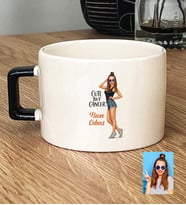 Kişiye Özel Karikatürlü Cute But Cancer Yengeç Burcu Lüks Fincan Doğum Günü Hediyesi