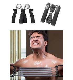 3 Parça Spor Seti Omuz Sırt Göğüs Kol Bilek Kası Geliştirme Seti Kas Geliştirme Fitness Seti