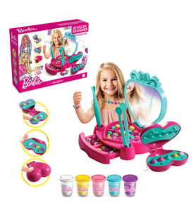 Barbie Takı Tasarla Hamur Seti 280 Gr. - Oyun Hamuru Seti - Hamur Setleri - Hamur Kalıpları - Barbie