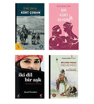 Bir Kürt Sevdim - Kürt Çobani - Bir Kürd Prensi mehemed - İki Dil Bir Aşk - Azad Penaber (4 KİTAP) (Renksiz)