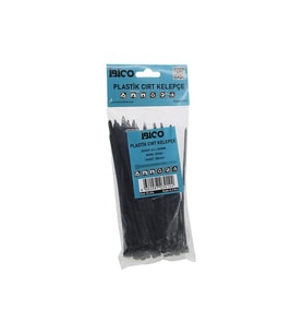 SİYAH 3.6X150MM PLASTİK CIRT KELEPÇE 100PCS (5343)