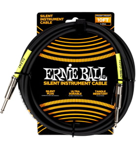Ernie Ball Klasik Sessiz Enstrüman Kablosu 18Ft - Siyah