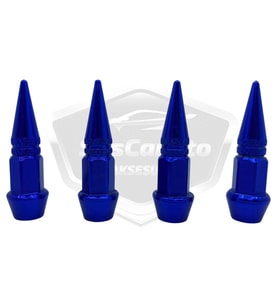 Sivri Sibop Kapağı Merm i Sibop Kapağı Araba Motosiklet Metal 4 lü Set Mavi