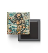 Aquaman - Baskılı Buzdolap Magneti Kare - 9x9 cm