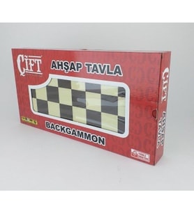 Çift Ahşap Tavla Kutulu