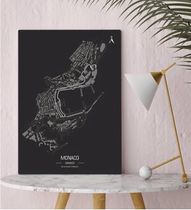 BK Gift Monaco Pist Tasarımlı Kanvas Tablo-1
