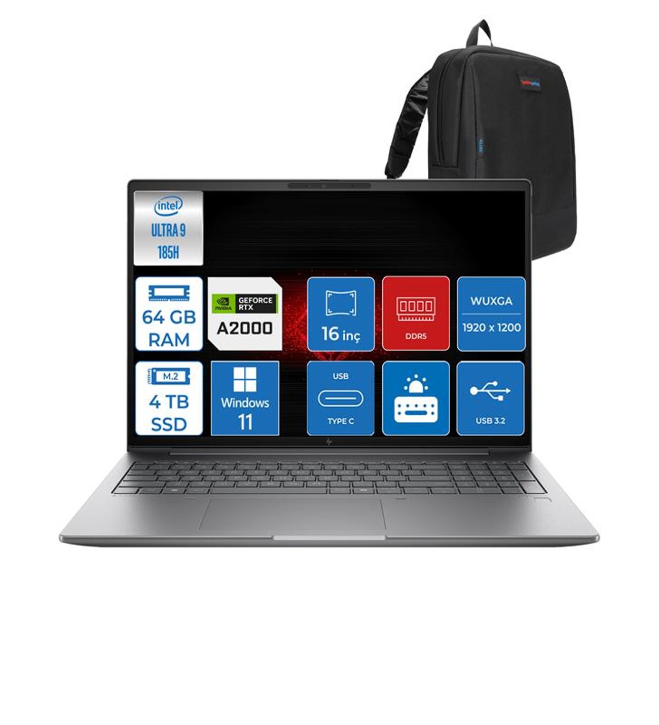 Hp Zbook Power G11 Ultra 9 185H 64GB 4tb SSD 8GB/RTXA2000 16