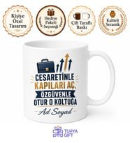 İş Görüşmesi Motivasyon Kupa Mülakata Hazırlık Özgüven Hediye Bardak