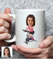 Kişiye Özel Sporcu Kadın Tasarımlı Karikatürlü Kupa Bardak 94