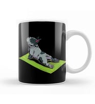 French Bulldog Yoga Kupa Bardak Porselen