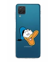 Samsung Galaxy A12  Kamera Korumalı  Kapak Donald Duck Tasarımlı  Şeffaf Kılıf