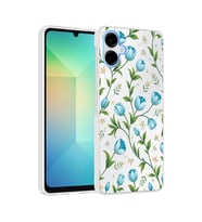 Lexroo Galaxy A06 Kılıf Kamera Korumalı Desenli Klip Kılıf - Mavi Lale