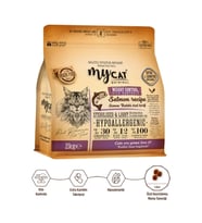 Mycat Az Tahıllı Somon Balıklı Diyet & Kısır Kedi Maması 2kg