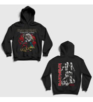 Presmono Unisex Siyah Beast V3 Metal Iron Maiden Sırt Baskılı Kapüşonlu Sweatshirt 516001tt