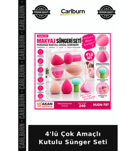 Özel Üretim Temizlik Banyo Mutfak Pratik 4'LÜ ÇOK AMAÇLI KUTULU SÜNGER SETİ