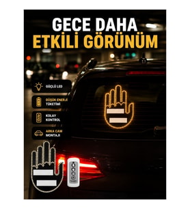Mey İthalat® A Kalite Uzaktan Kumandalı LED Park Uyarı Işığı El Figürlü Model