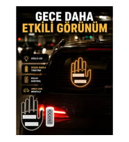 Mey İthalat® A Kalite Uzaktan Kumandalı LED Park Uyarı Işığı El Figürlü Model