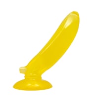 LilituShop 17 cm Vantuzlu Muz Şeklinde Silikon  Plug