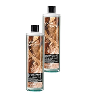 Avon Extreme Limits Greyfurt ve Sandal Kokulu Saç ve Vücut için Erkek Duş Jeli 500 Ml. İkili Set