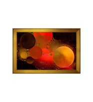 Soyut Şekiller Motifli Kanvas Tablo 50 x 70 cm Gold Çerçeve