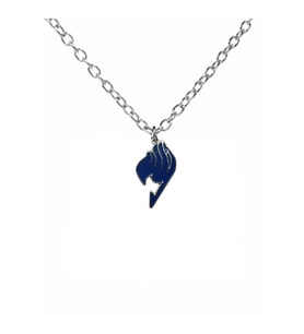 Fairy Tail Mavi Renk Sembol Kolye 60 cm Zincirli  Anime Temalı Unisex Takı (Gümüş)