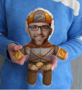 BK Gift Kişiye Özel Fotoğraflı Viking Bebek Yastık-1