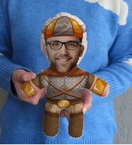 BK Gift Kişiye Özel Fotoğraflı Viking Bebek Yastık-1