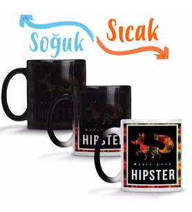 Hipster Sihirli Kupa Bardak Porselen