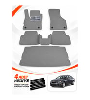 e-biz CHEVROLET CRUZE-SEDAN (2008-2014) Uyumlu EVA Oto Paspas Bagaj Paspası Dahil Açık Gri