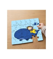 Müslüman Kızın Hayvan Sevgisi Tasarımlı 24 Parça Ahşap Çocuk Puzzle MPK0473