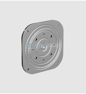 Metal Döner Tv Tabure Altlığı 260*260*12 Mm
