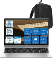 Hp Probook 450 G10 Intel Core I7 1355U 5ghz 64GB 2tb SSD Iris® Xe Graphics Freedos 15.6" IPS Fullhd (1920X1080) 250NITS Taşınabilir Bilgisayar H9969H2ETF34 + Zetta Çanta