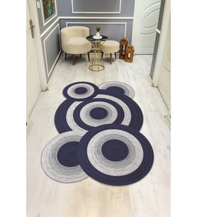 Modern Desenli Lazer Kesim Dijital Baskı Kaymaz Taban Halı H0454