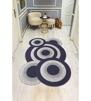Modern Desenli Lazer Kesim Dijital Baskı Kaymaz Taban Halı H0454