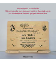 Münzevi Masaüstü Ahşap Rahle/Tablet/Kitap Tutucu-Model025