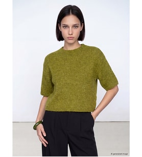 LCW Comfort Yeşil Bisiklet Yaka Kadın Triko Kazak