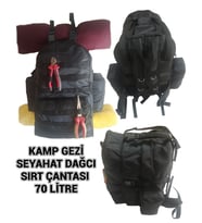 SEVBAGS KAMP SEYAHAT GEZİ DAĞCI SIRT ÇANTASI 70 LİTRE (Siyah)