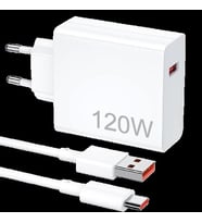 Şarj Aleti Hızlı Güvenli Şarj 120W USB  Type C Uçlu Kablolu Şarj Aleti (Beyaz)