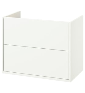 Lavabo Dolabı, Beyaz, 80x48x63 cm, 2 Çekmeceli
