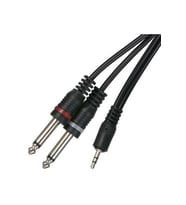 Tunex 10 Metre 1X3.5 Mm Stereo 2X6.3 Mm Mono Kablo MR-1000 (Siyah)