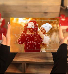 SEVGİLİLER GÜNÜNE ÖZEL Kişiye Özel Puzzle Hediye Seti