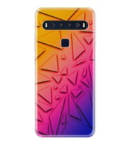 TCL 10L 10 Plus 10SE 20E 20SE 30SE L7 Kılıf Desemli Silikon Üçgenler 1635