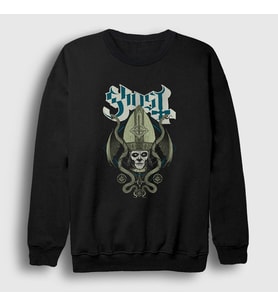Presmono Unisex Siyah Snakes Ghost Sweatshirt 52475tt