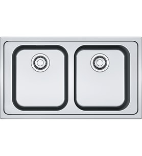 FRANKE Logicaline SRX 620-86 Inox 2 Gözlü Tezgah Üstü Eviye