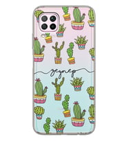 Huawei Cacti Tasarımlı Şeffaf Telefon Kılıfı