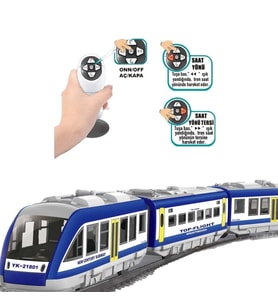RC Uzaktan Kumandalı Işıklı Tren Seti 3+ Yaş 30 Parça 176 cm Raylı Çocuk Oyuncak