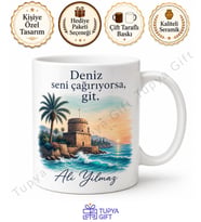 Antalya Temalı Kişiye Özel Baskılı Kupa Bardak Hediye