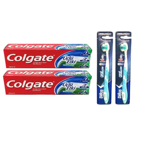 Diş Macunu 100 ml Üçlü Etki 2 Adet + Difaş Oralcare Diş Fırçası 2 Adet